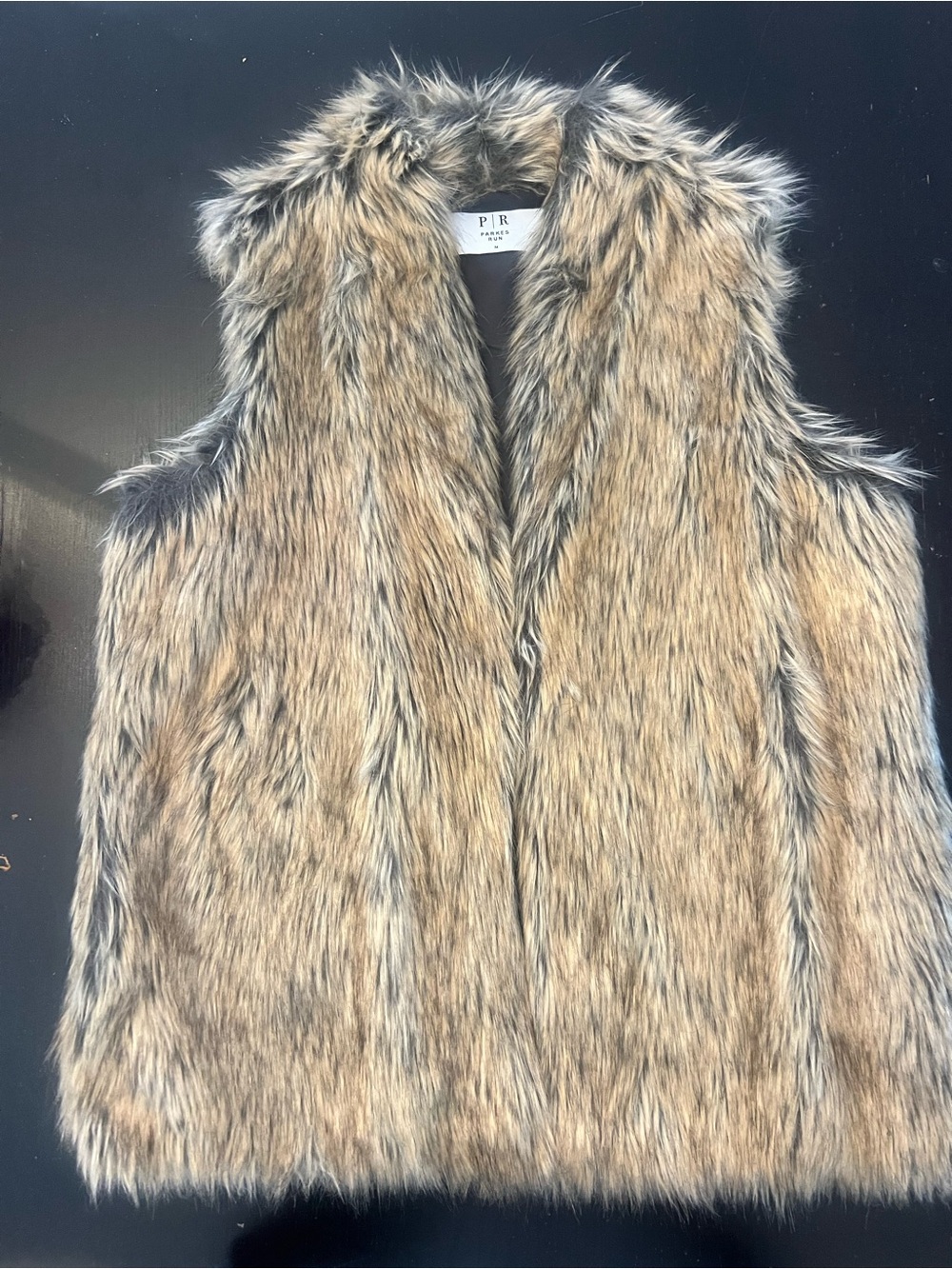 Faux fur vest, purchased on Tuckernuck